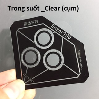 [12 Pro Max] Cụm cường lực dán camera cho iP 12 Pro max KUZOOM AR
