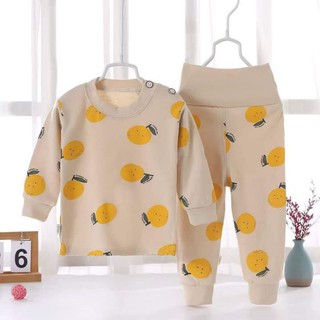 bộ cotton len cạp cao cho bé