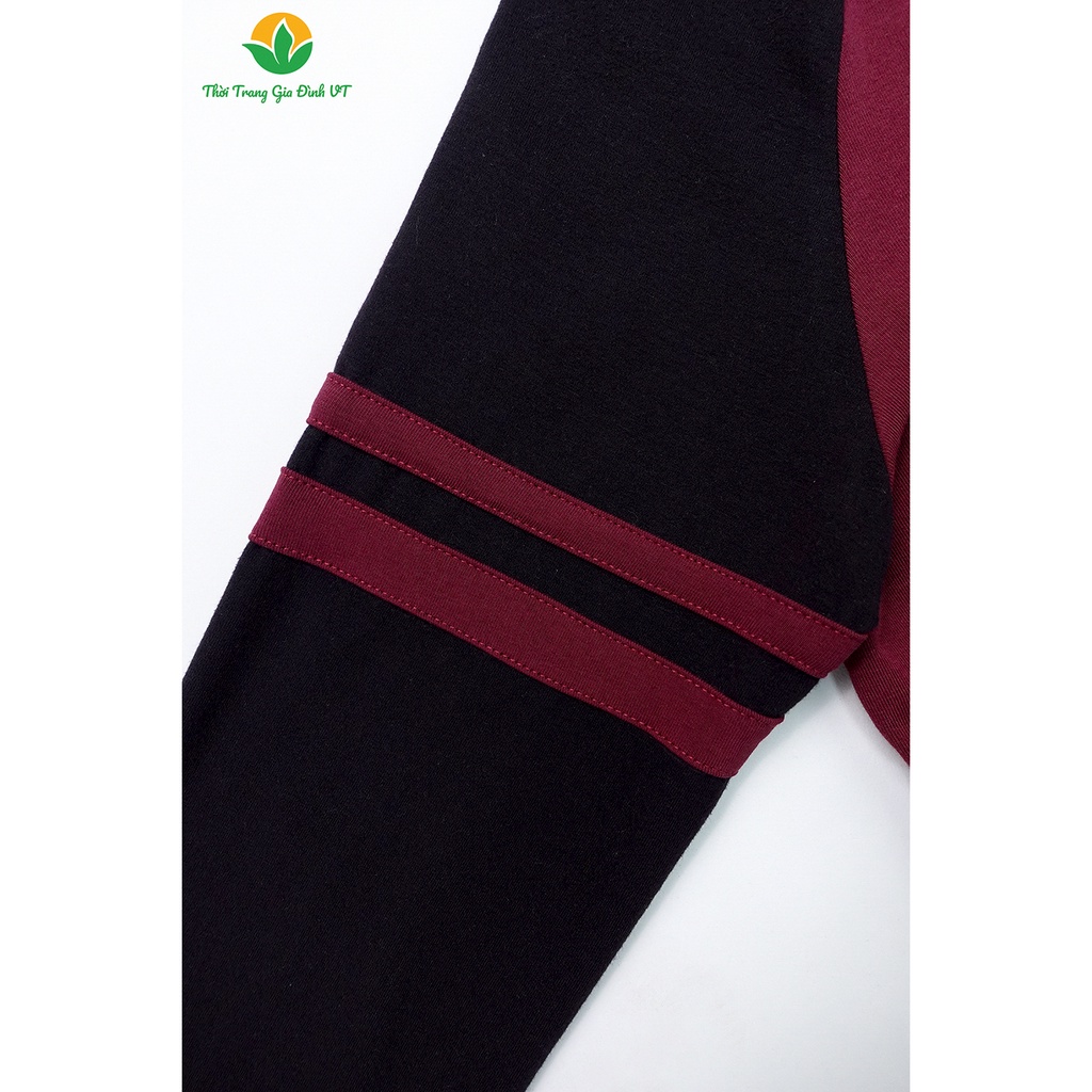 Áo nam thu đông Việt Thắng áo dài, tay phối màu chất Cotton - A07.2202