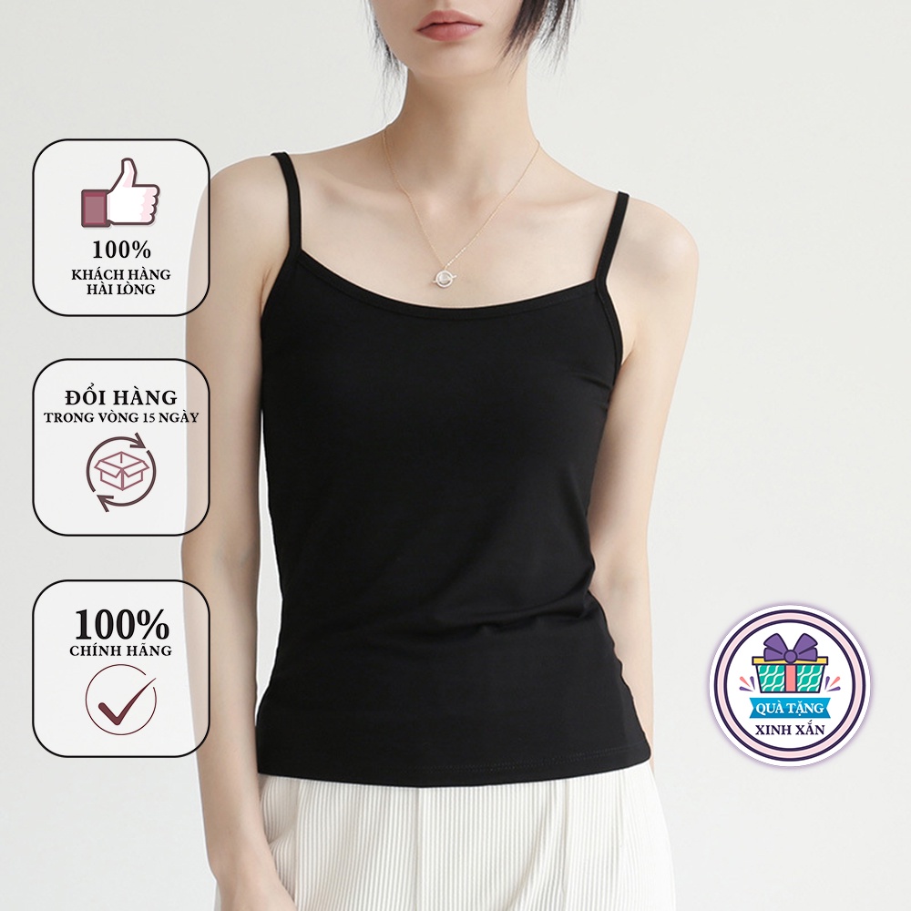 Áo hai dây nữ ELINERLY dài mỏng mát, mặc ở nhà hoặc mặc như một lớp áo lót che chắn cao cấp mà cô gái nào cũng nên có