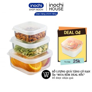 [Bộ 3] Hộp Nhựa Đựng Thực Phẩm Hộp Vông Thức Ăn Hokkaido INOCHI Nhựa Cao Cấp Trong Suốt Bền Chịu Nhiệt Cao 750-1500-2500