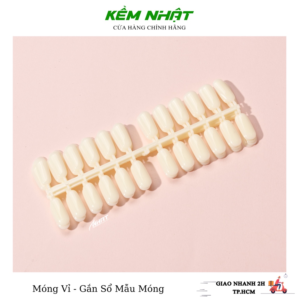 Mỏng Vỉ Bo Tròn - Gắn Sổ Mẫu Móng ( 1 bịch 5 vỉ 120 móng )