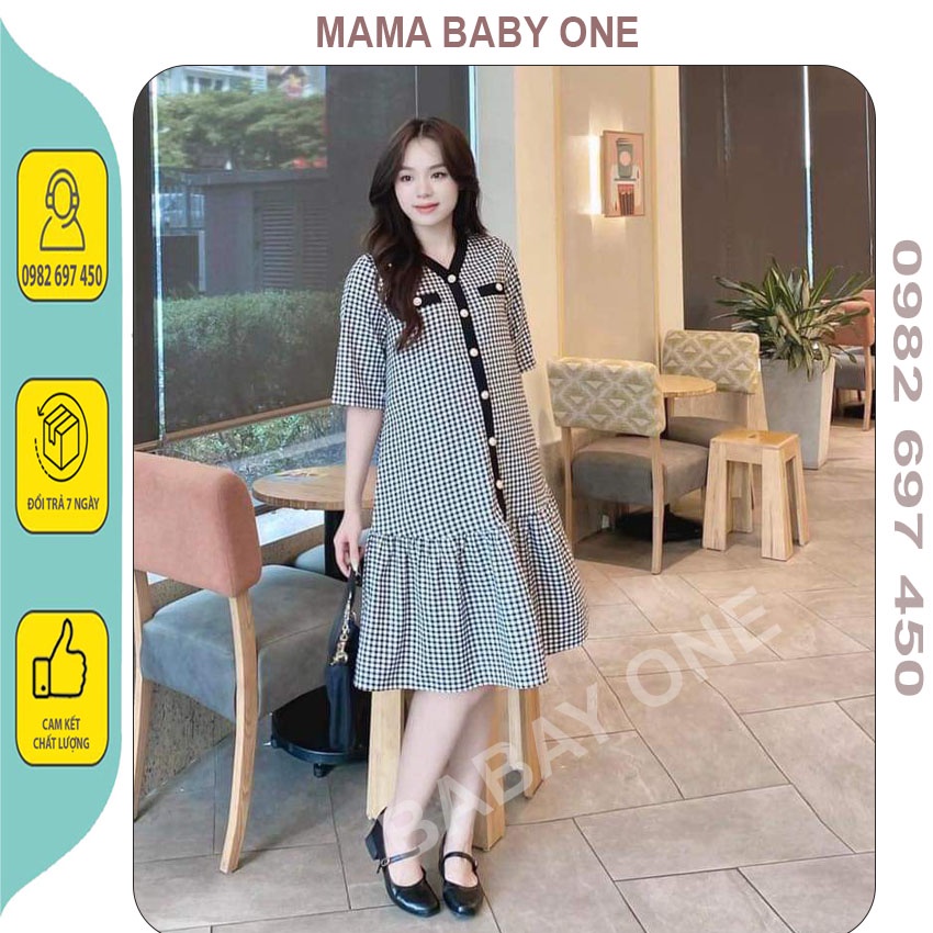 VÁY BẦU THIẾT KẾ KẺ CA RO CỔ TIM - ĐẦM BẦU CÔNG SỞ TRẺ TRUNG, SANG CHẢNH ĐI LÀM, CHƠI,DỰ TIÊC....