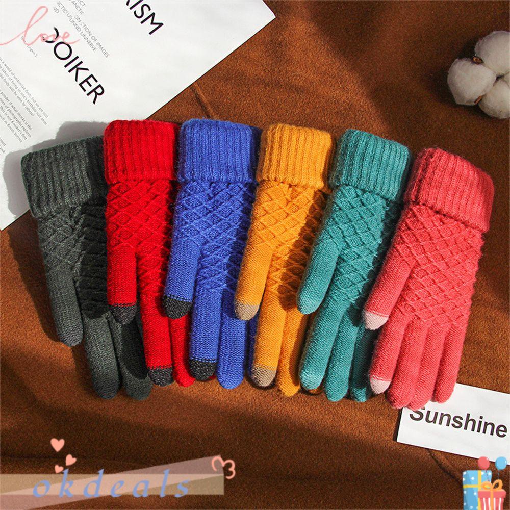 Găng Tay Dệt Kim Co Giãn Mềm Mại Cho Nam Và Nữ