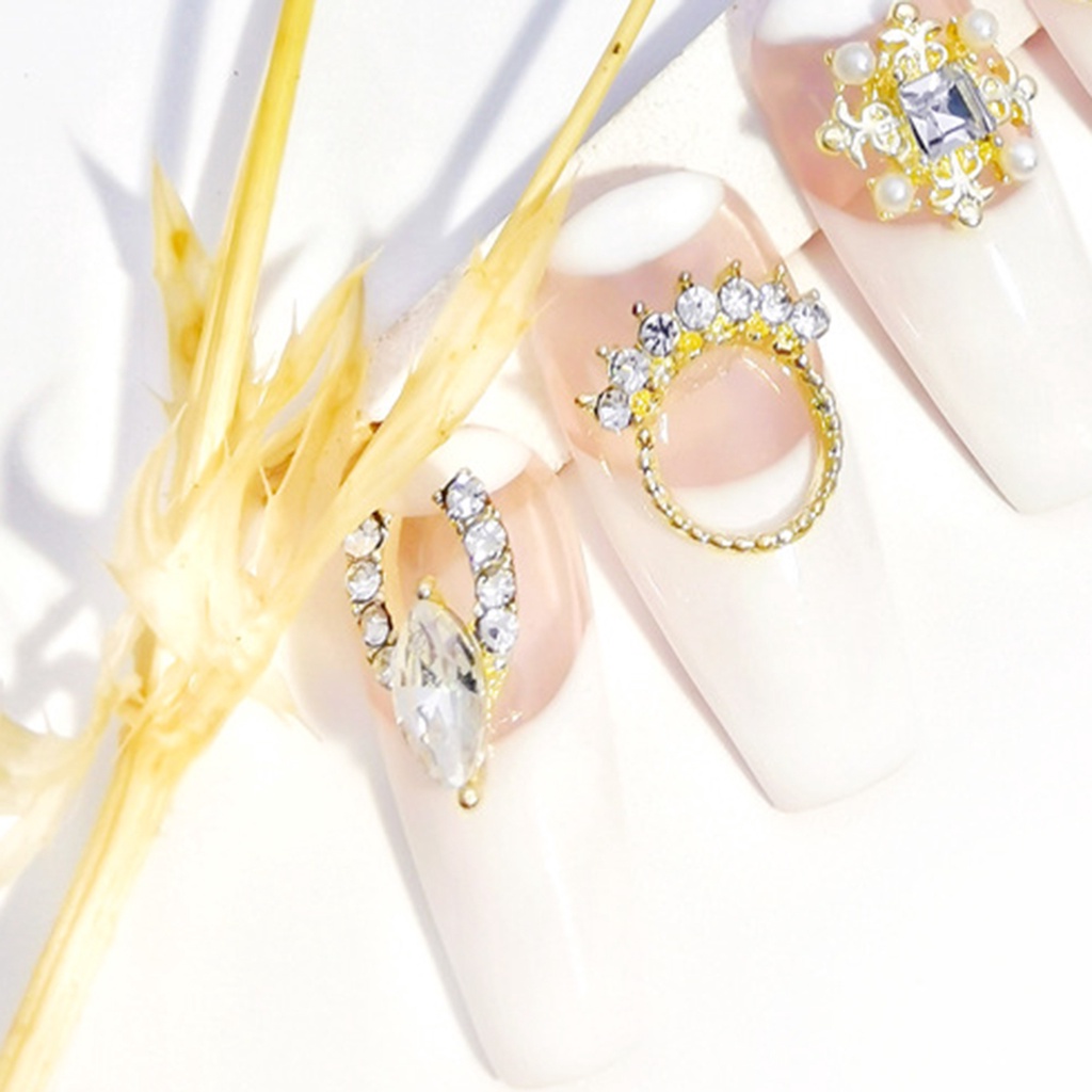 Túi 10 Hạt Kim Cương Giả 3D Trang Trí Móng Tay DIY Sáng Tạo