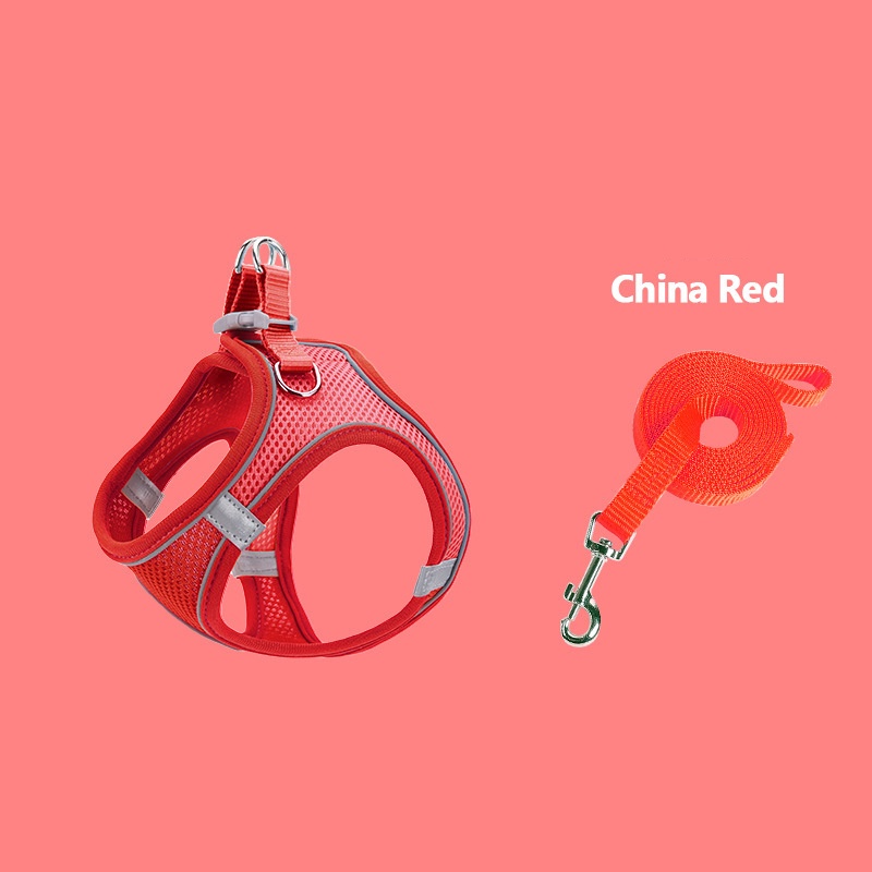 Dây Dắt Thú Cưng Đi Dạo Thiết Kế Phản Quang Thoáng Khí Tiện Dụng