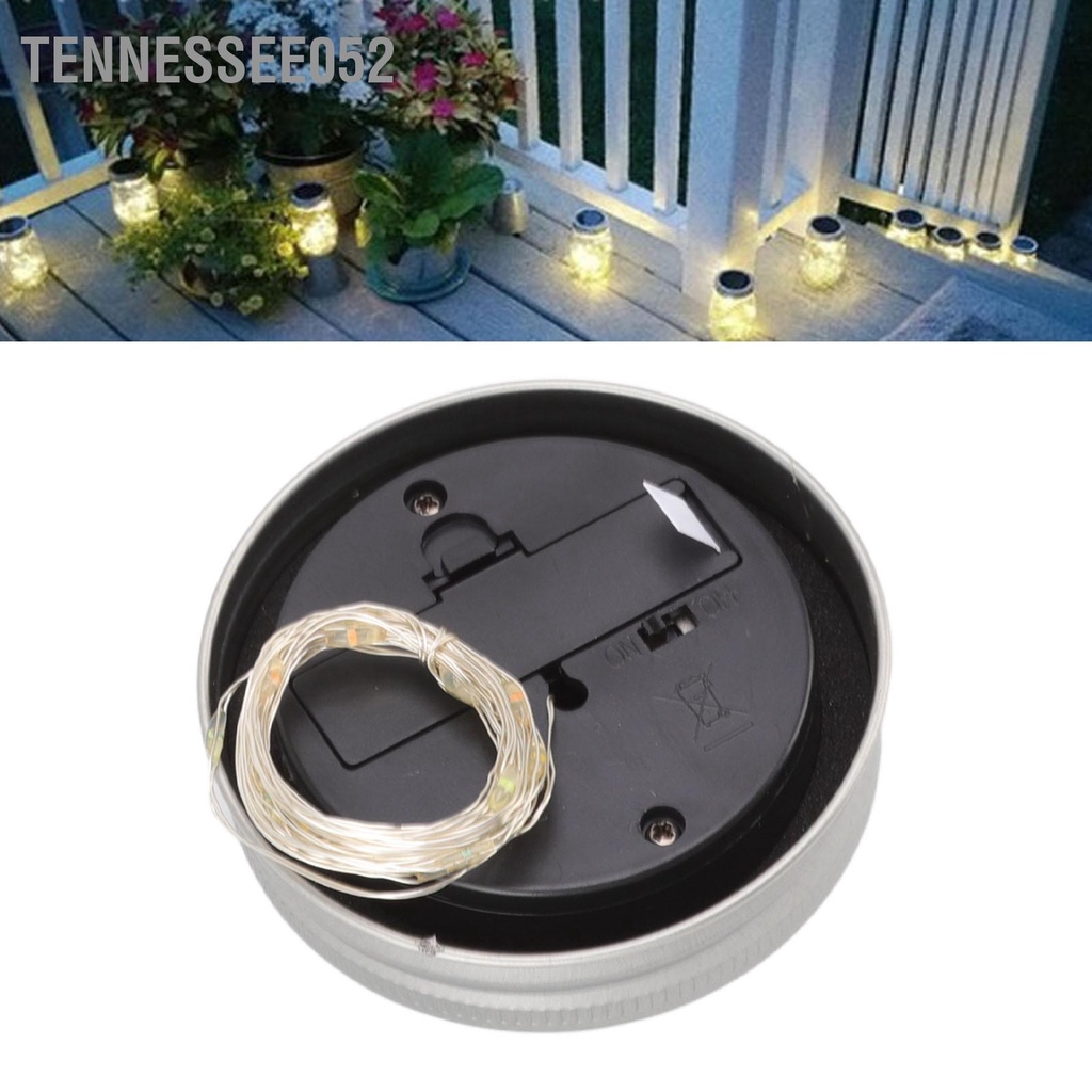 Tennessee052 Nắp bình năng lượng mặt trời ngoài 20 đèn LED 6 Feet Ngọn lửa không thấm nước dây miễn phí cho lọ thường