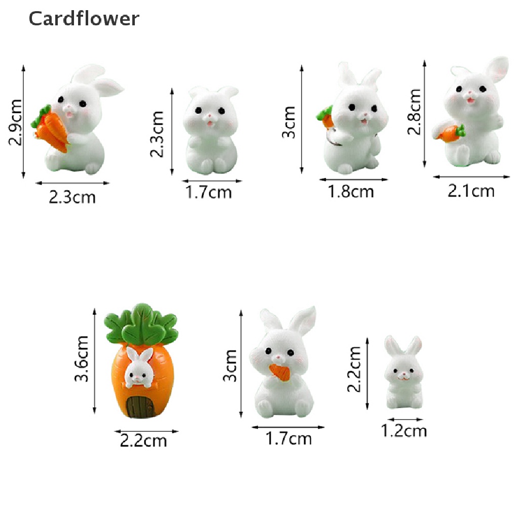 1 Chú Thỏ Trắng Hoạt Hình Trang Trí Tiểu Cảnh