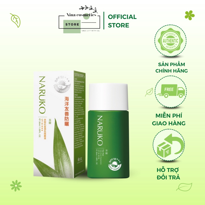 Kem Chống Nắng Naruko Trà Tràm Cho Da Mụn – Kem chống nắng SPF50 30ml