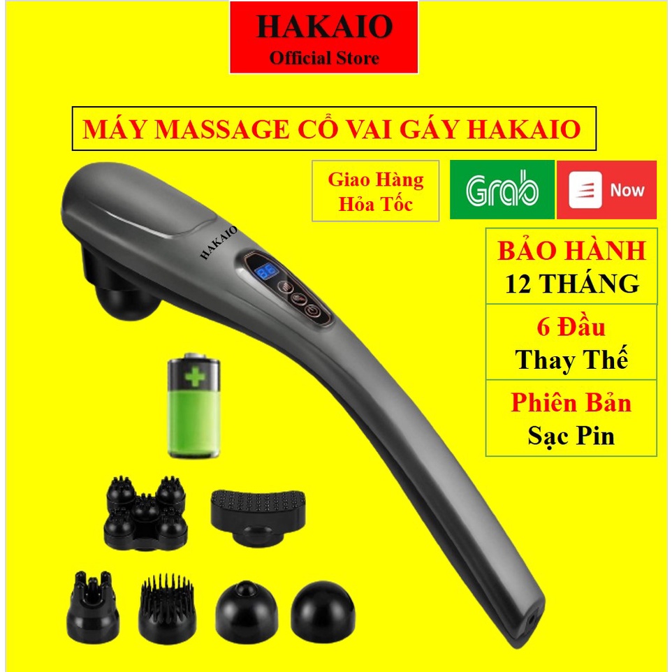 Máy mát xa cầm tay HAKAIO Đa Năng Cao Cấp Chuyên Sâu Cho Cổ, Vai Gáy, Bụng, Lưng, Cánh tay