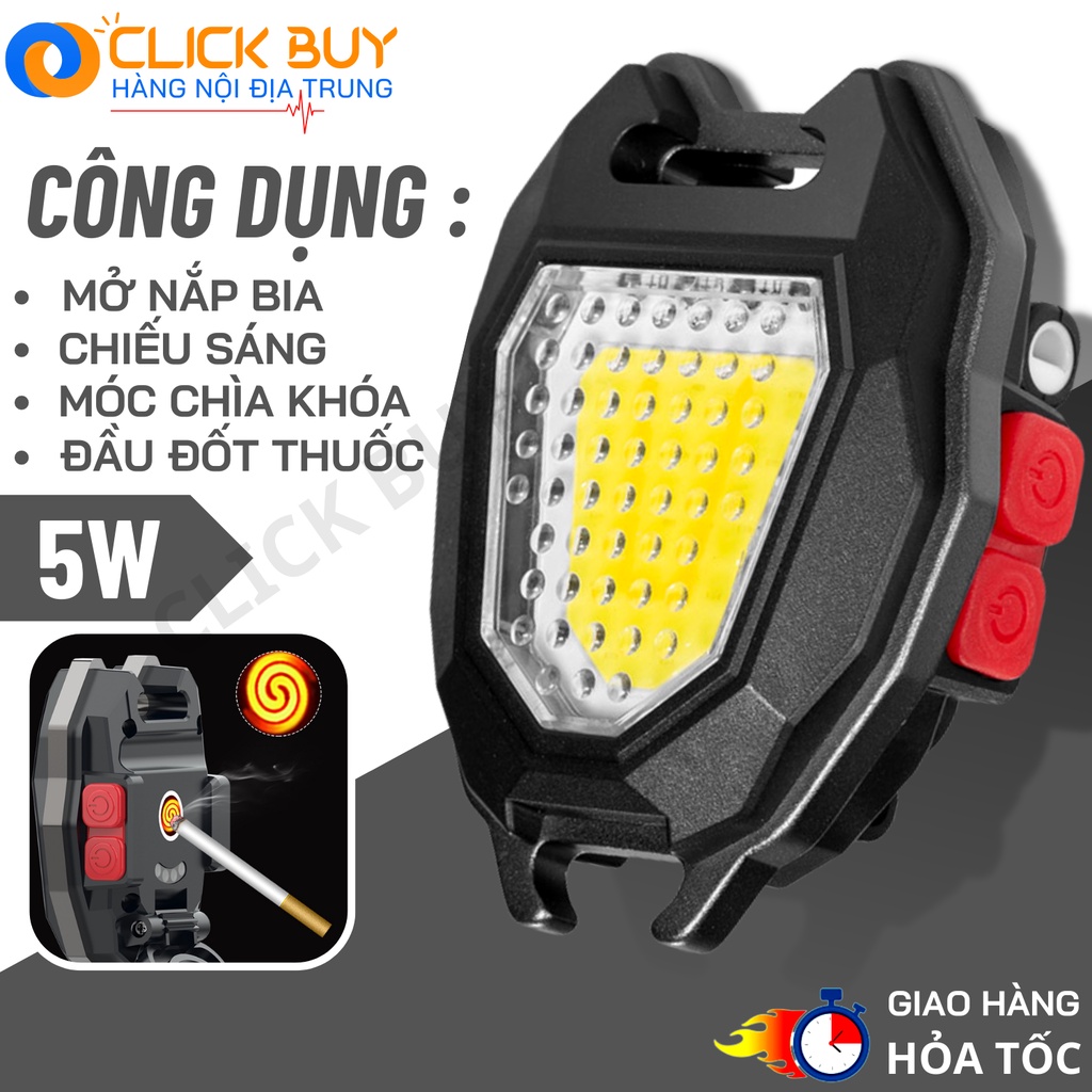 Móc Khóa Đèn LED Mini Bản Nâng Cấp Siêu Sáng Sạc USB Tiện Dụng