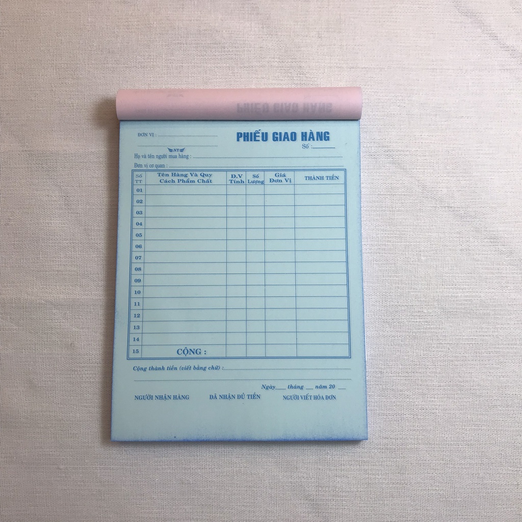 PHIẾU GIAO HÀNG A5 3 LIÊN