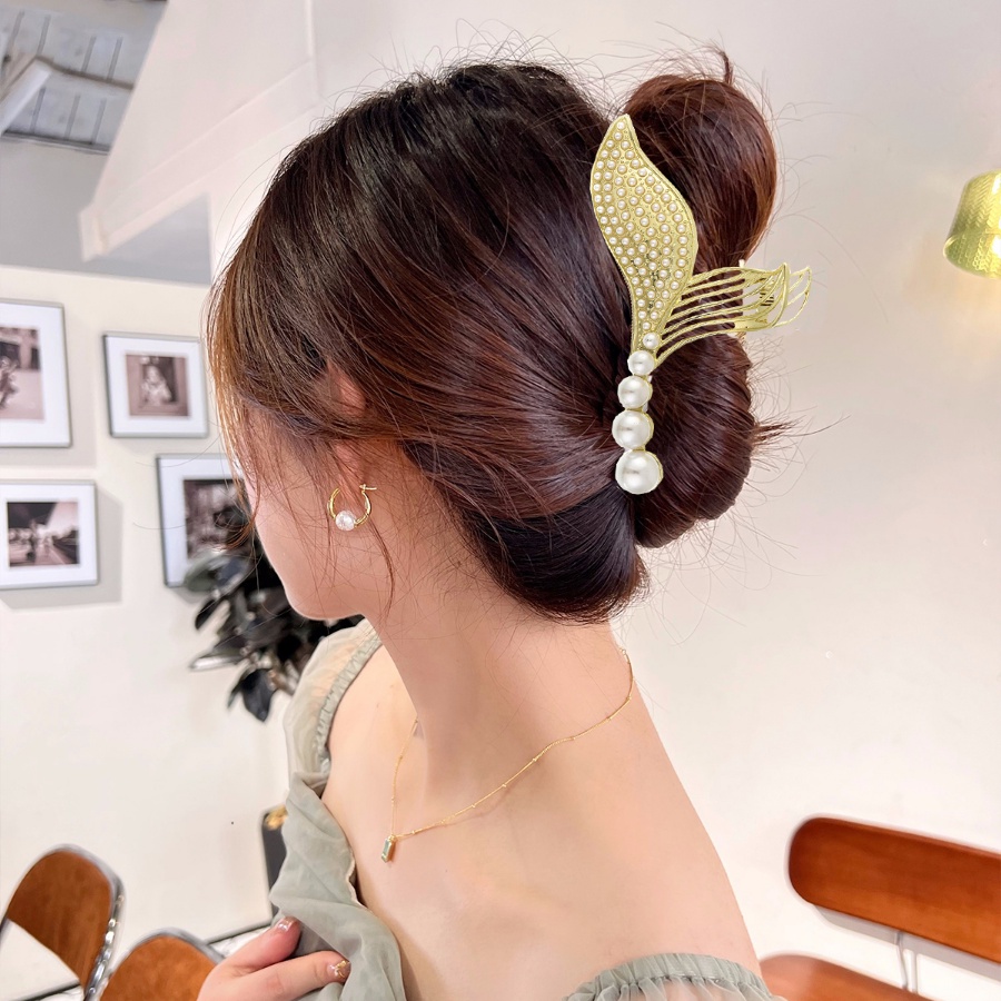 Kẹp Tóc Đính Đá Và Ngọc Trai Nhân Tạo Thời Trang