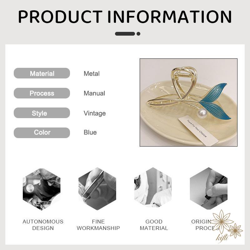 Kẹp Tóc Đuôi Cá Đính Ngọc Trai Sang Trọng Cho Nữ