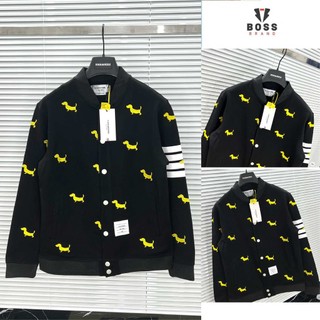 Áo khoác bomber varsity Thom Browne trend, áo khoác Thom Browne,form rộng cao cấp,áo khoác nam nữ, trend 2022
