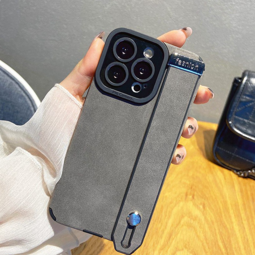 Ốp Điện Thoại Da Mềm 5 Màu Sắc Trơn Có Dây Đeo Cổ Tay Dành Cho IPhone 14 Plus Ip Apple IPhone 12 13 14 Pro Max