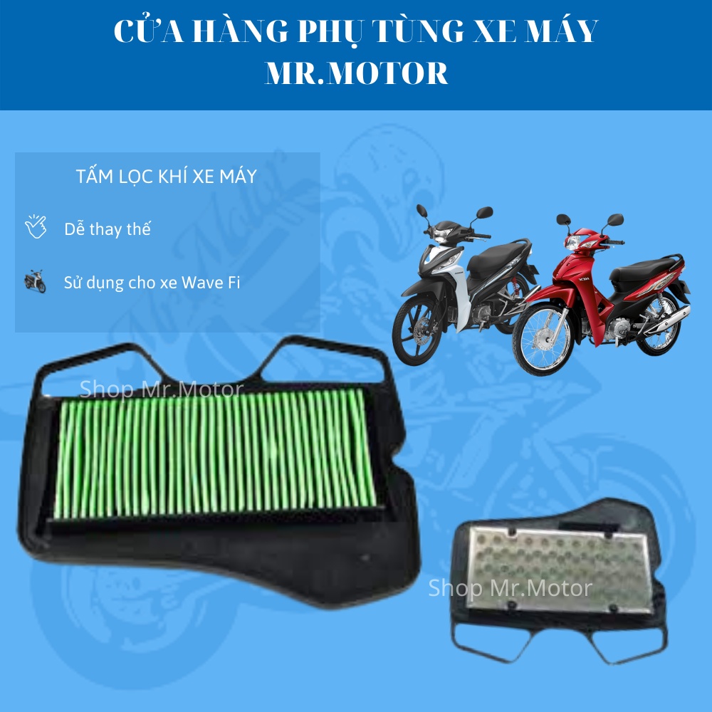 Lọc gió xe wave S,110,Alpha, RS, RSX, 100 chính hãng