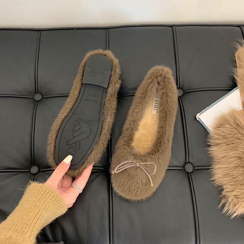 Giày Lười Lót Nhung Phong Cách Anh Quốc Dễ Phối Đồ Thời Trang Cho Nữ