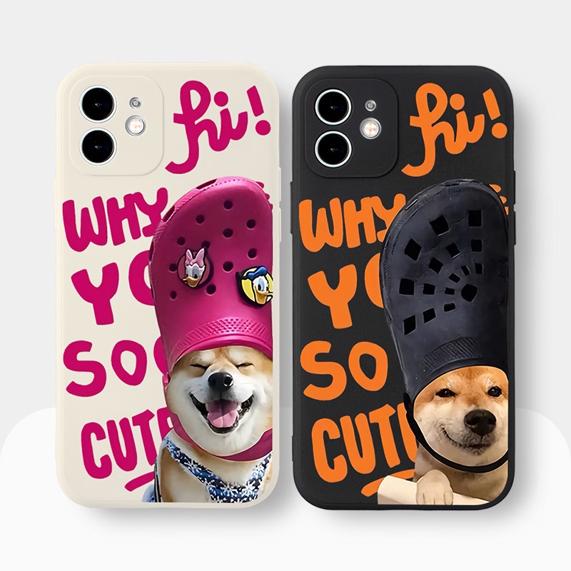 Ốp điện thoại iphone viền vuông đen ngộ nghĩnh hài hước độc lạ hoạt hình cặp đôi dễ thương đẹp mềm Cho iPhone tr1247