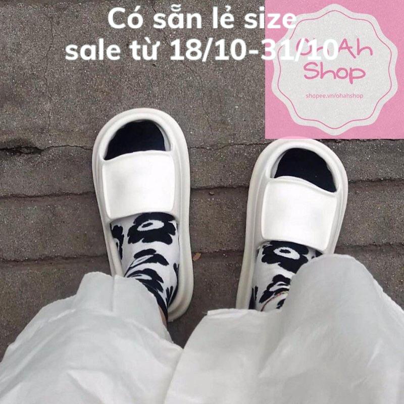 🍓 Dép bánh mì nữ siêu nhẹ trắng trơn đen trơn mẫu mới 2021 có size cả nam và nữ
