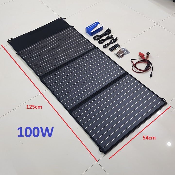 Tấm pin năng lượng mặt trời thông minh gấp gọn 12V/18V 100W