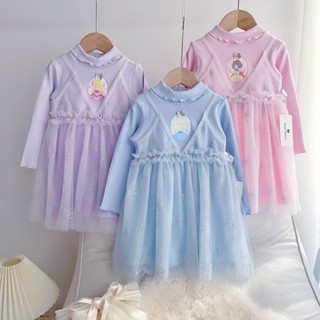 MẹBobKem86 - Váy công chúa Elsa thu đông cho bé gái, váy bé gái dài tay, đầm Elsa cho bé, đầm bé gái