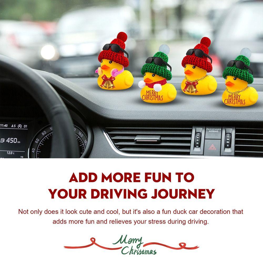 Bộ 2 Vịt Vàng Bằng Cao Su Trang Trí Xe Hơi