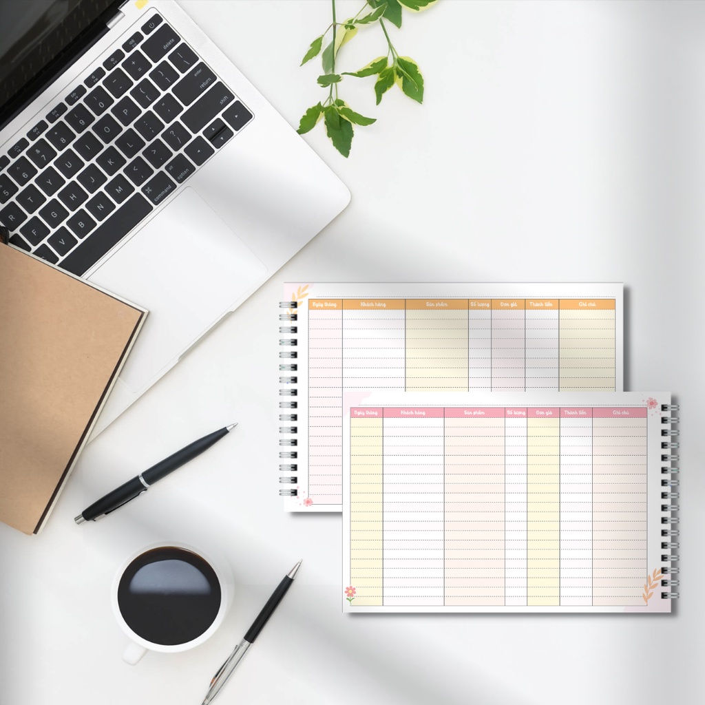 Sổ bán hàng - nhập hàng - thu chi 100 trang, in 2 mặt, size 21x15cm