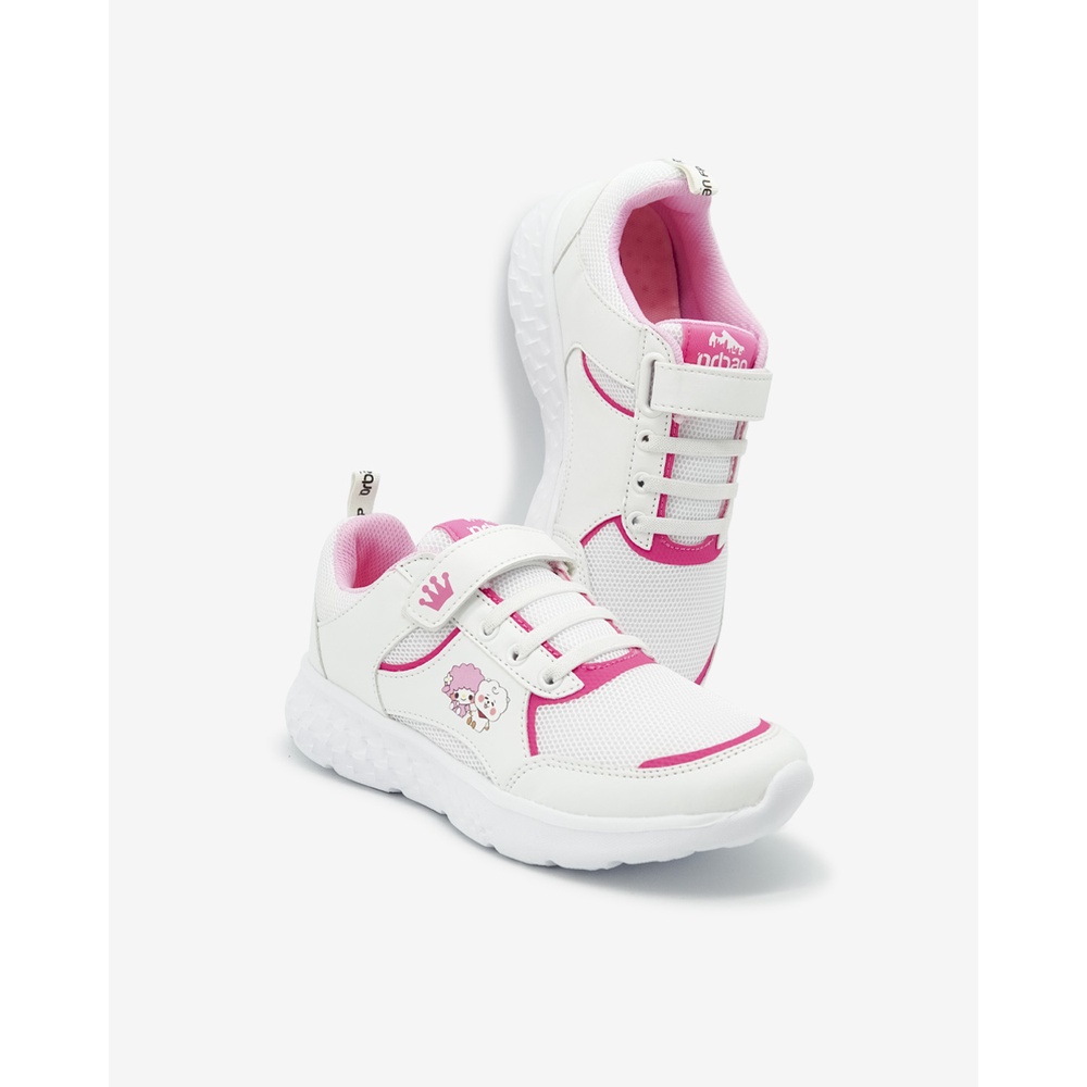 Giày Sneaker Urban cao cấp cho bé gái TG2210 đen hồng và trắng hồng