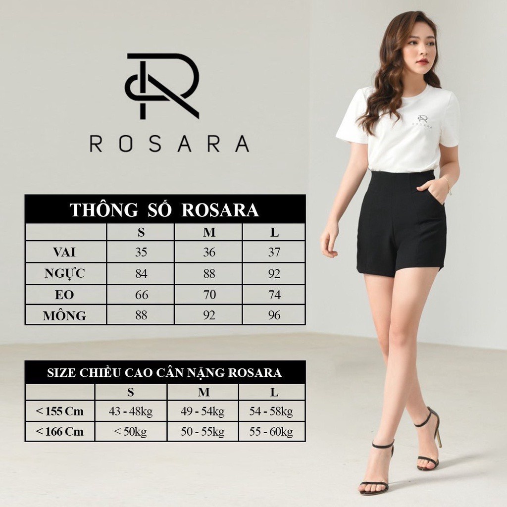 Quần baggy nữ xếp ly 3 nút đủ size thiết kế basic phong cách thanh lịch sang trọng Rosara SP109