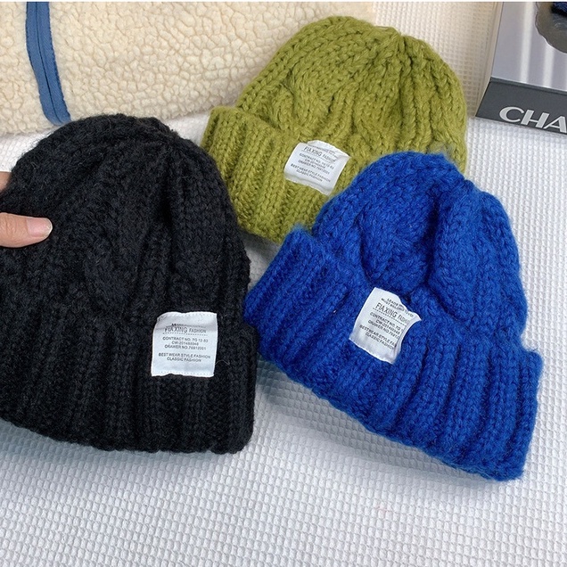 Mũ len vặn thừng siêu ấm phong cách ulzzang unisex giá rẻ nhiều màu - Nalita shop