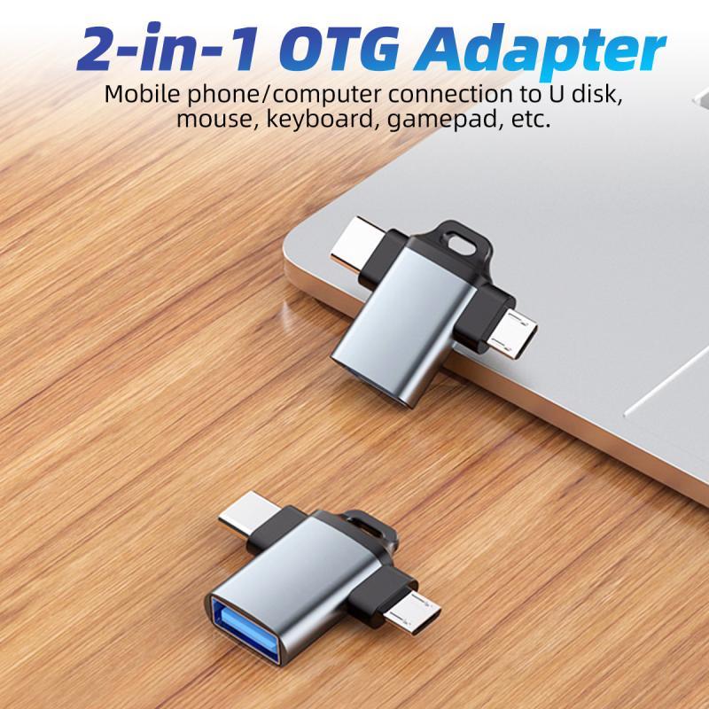 Đầu đọc thẻ nhớ HdoorLink chuyển đổi cổng USB 3.0 sang Micro USB/ Type C/ IOS 2 trong 1 tốc độ cao