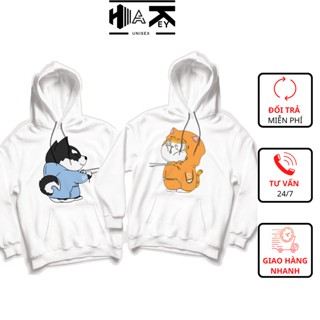 Áo Hoodie Đôi Nỉ Lót Bông form rộng Nam Nữ Unisex,  Áo Nỉ Có Mũ,  Áo Hoodie Mũ
