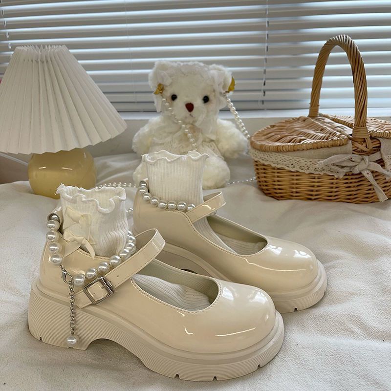 Giày Búp Bê Da Đế Dày Thời Trang Mùa Thu Dành Cho Nữ / Size 35-44 / 41 / Mary Jane / 42