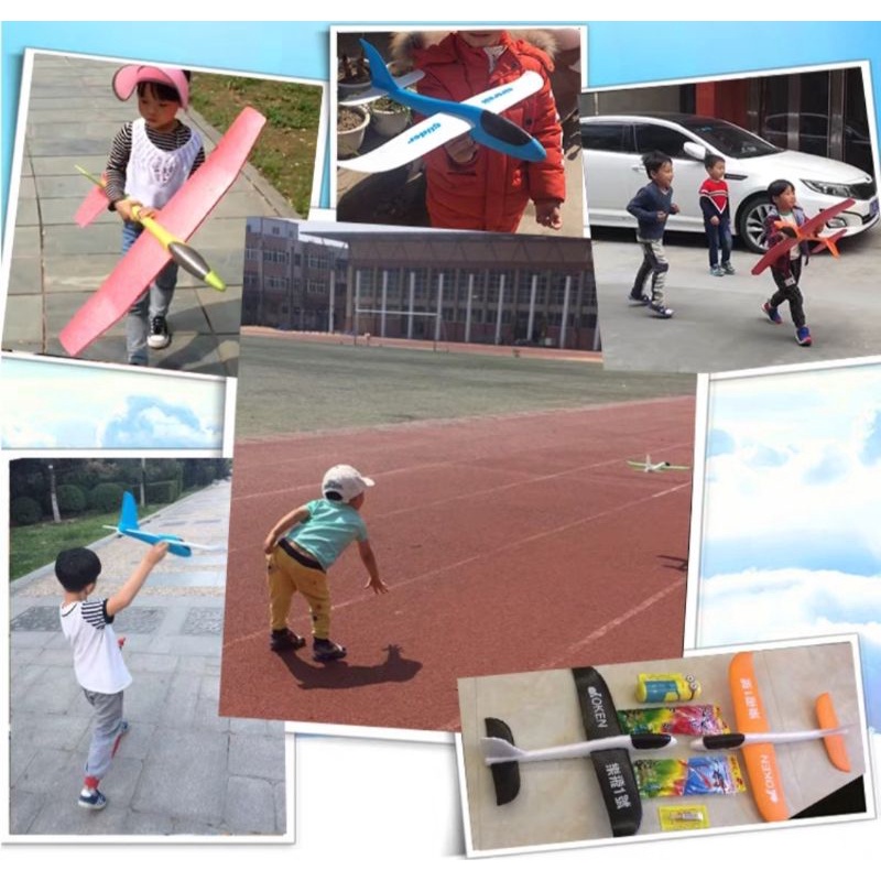 Bộ tô màu máy bay xốp size lớn 36cm DIY