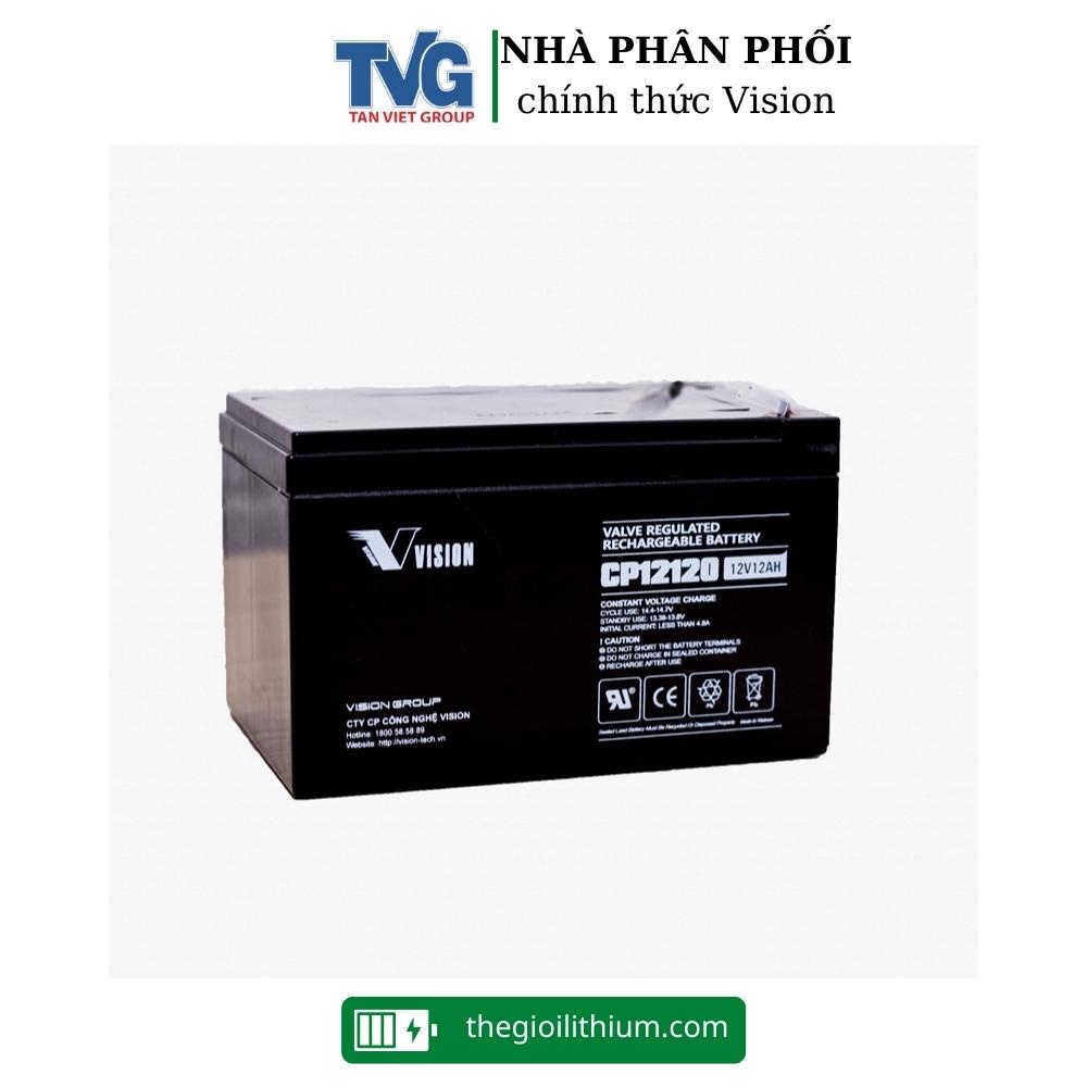Ắc quy chính hãng Vision CP12120 12V 12Ah