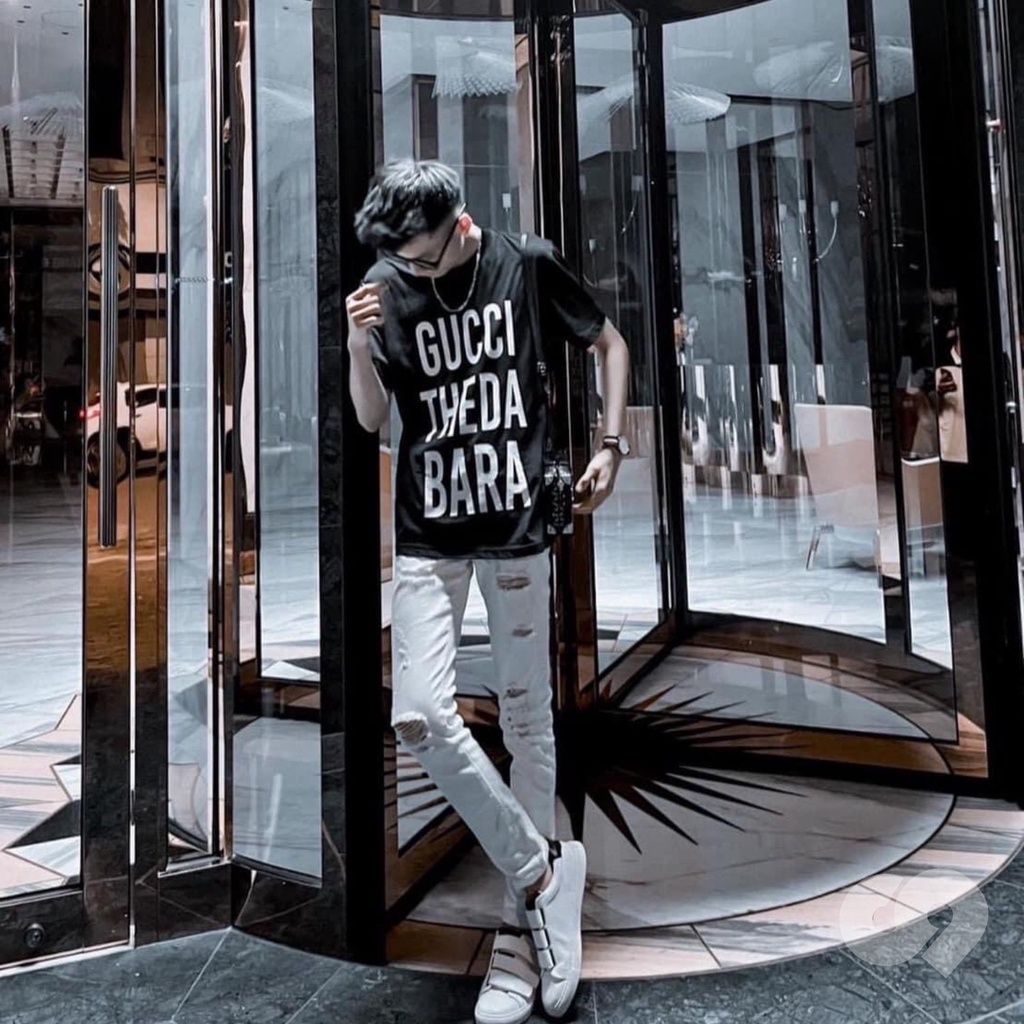 Áo Phông Gucci Theda Bara Chữ To Chất Liệu Cotton Co Giãn 4 Chiều Hình In 5D - Áo From Dáng Unisex Nam Nữ Hottend 2023
