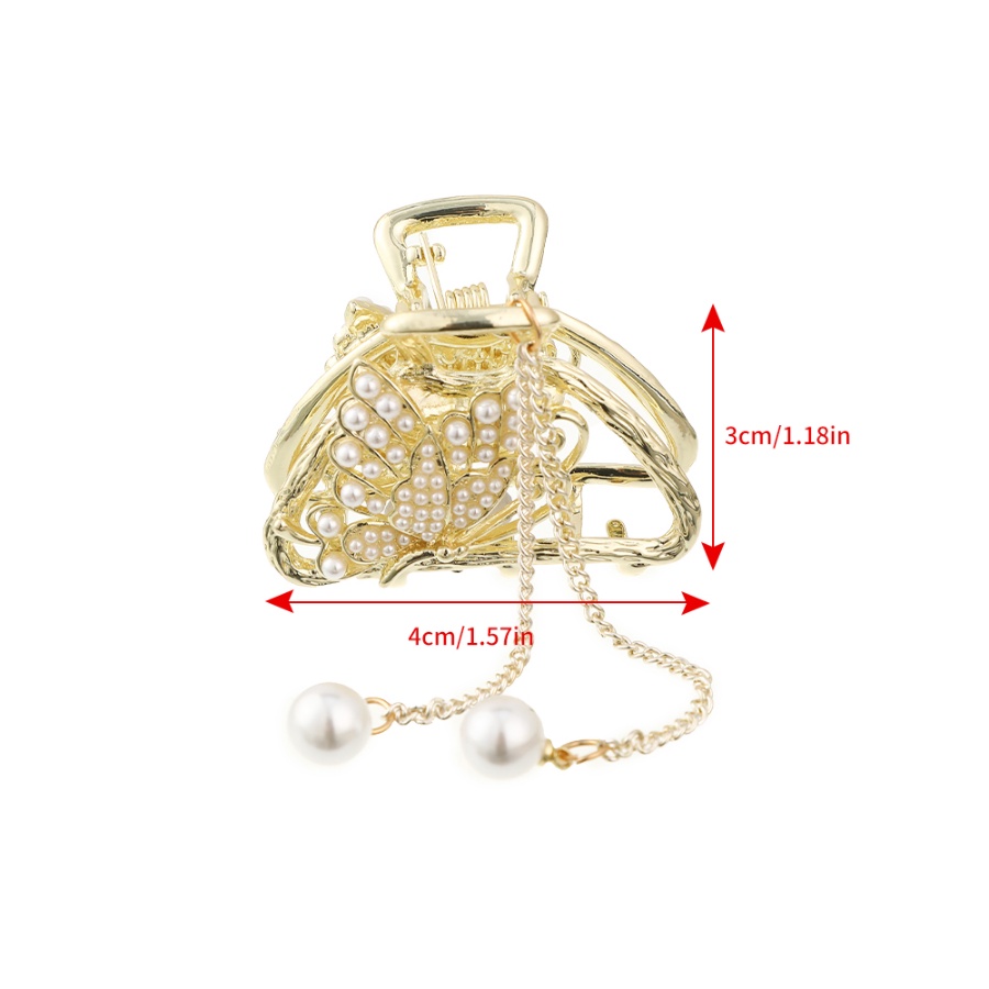 Kẹp Tóc Dạng Chuỗi Hạt Phối Hoa Và Tua Rua Bằng Hợp Kim Dễ Thương Cho Bé Gái