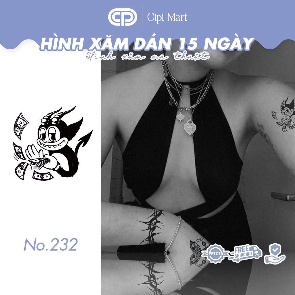 Hình xăm dán  chống thấm nước SIZE M