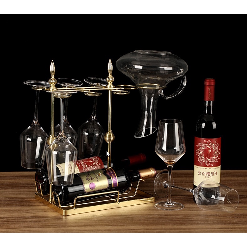 Giá Đỡ Ly Rượu Vang Hình Chữ U Bằng Sắt Đa Năng Phong Cách Châu Âu