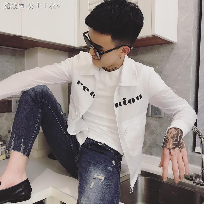 Áo Khoác Jean Mỏng lelaki Lái Xe Máy Mùa Hè Có Khóa Kéo Tay Nhanh Chóng Cho Nam ja