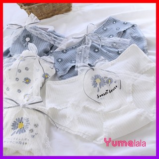 Quần lót nữ cotton tăm CAO CẤP hoa cúc Phối nơ DỄ THƯƠNG - Quần chip nữ dễ thương