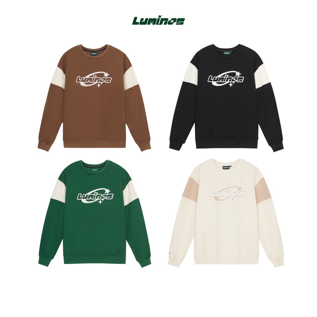 Áo Sweater dài tay Luminos Signature, Áo nỉ dài tay Unisex form rộng, Brand Luminos