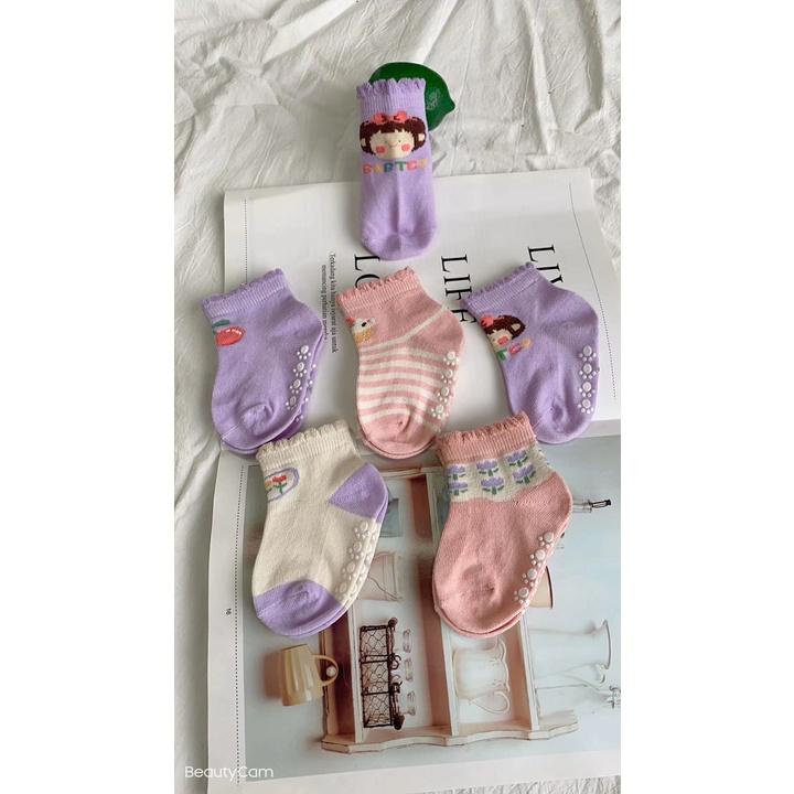Set 5 đôi tất chống trượt cho bé/vớ chống trượt cho bé NBD KID