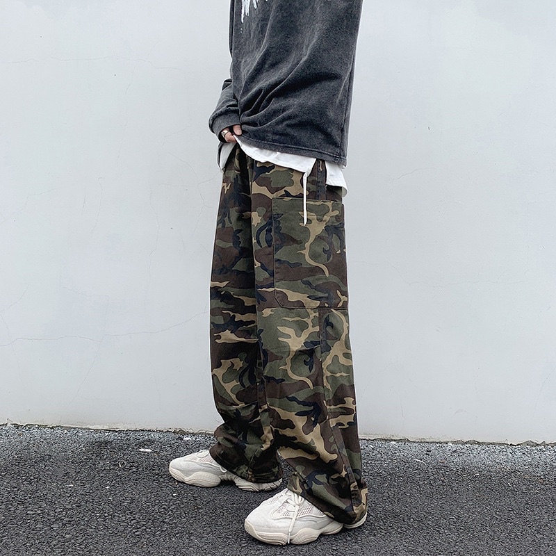 (SẴN+CÓ VIDEO) Quần jogger camo rằn ri nam nữ ống rút box pant túi hộp dây rút nhiều túi unisex street style Hàn | BigBuy360 - bigbuy360.vn