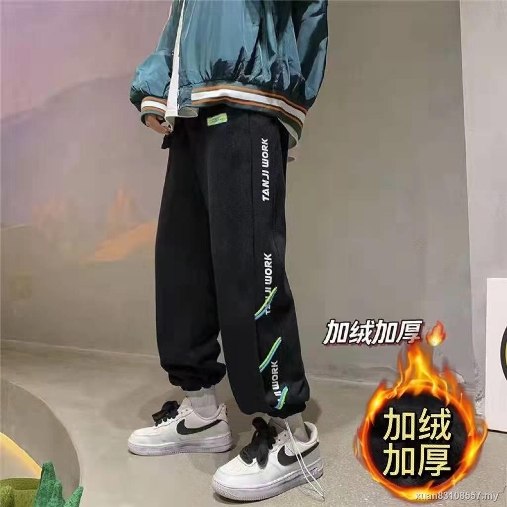 Quần Kaki Dài Dáng Suông In Chữ Tiếng Anh Thời Trang Mùa Đông Hồng Kông Cho Nam