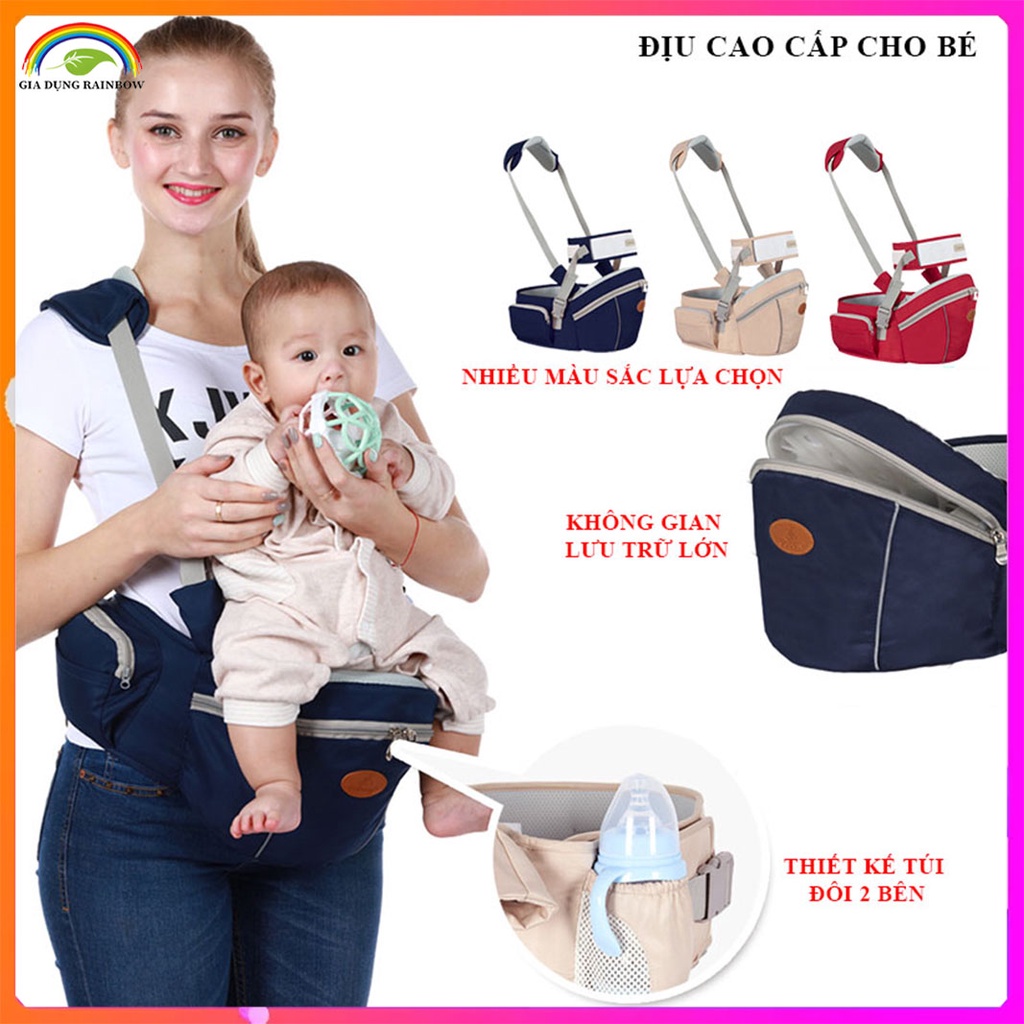 Địu cao cấp Gabesy, địu em bé thiết kế tối giản trang bị dây đeo vai trợ lực và đai an toàn thoáng khí cho bé th