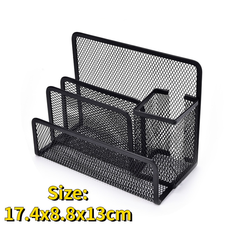 Giá Đỡ Bút Bằng Lưới Kim Loại Đa Năng Tiện Dụng Cho Văn Phòng / Trường Học