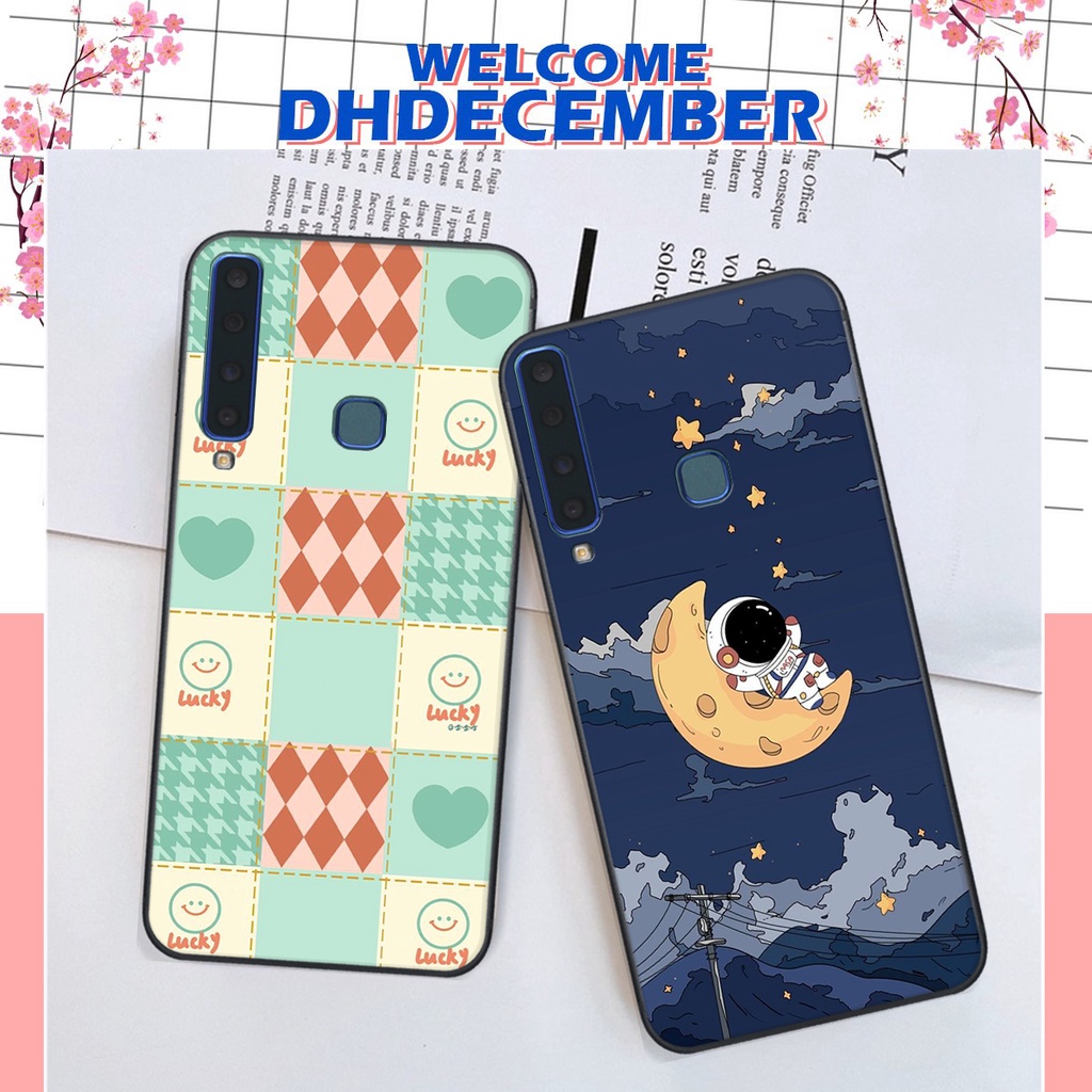 Ốp lưng Samsung A9 2018 in hình tim, kẻ vuông mẫu mới CỰC XINH