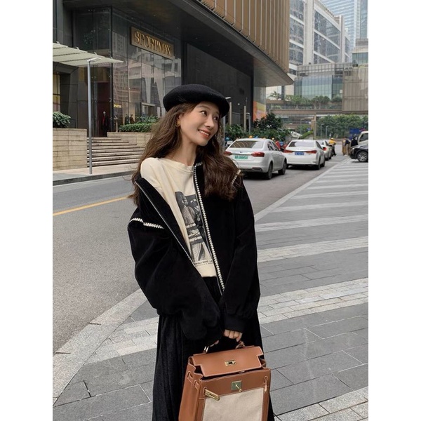 ÁO BOOMBER DA LỘN ĐEN VNXK KÈM ẢNH THẬT VÀ VIDEO SHOP QUAY